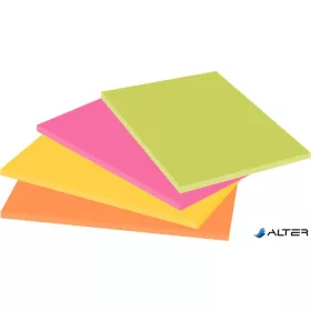  Öntapadó jegyzettömb, 152x101 mm, 4x45 lap, 3M POSTIT "Super Sticky", vegyes színek