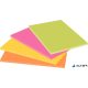 Öntapadó jegyzettömb, 152x101 mm, 4x45 lap, 3M POSTIT 'Super Sticky', vegyes színek