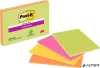 Öntapadó jegyzettömb, 152x101 mm, 4x45 lap, 3M POSTIT "Super Sticky", vegyes színek