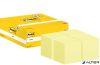 Öntapadó jegyzettömb, 38x51 mm, 18+6x100 lap, 3M POSTIT, kanári sárga