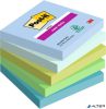 Öntapadó jegyzettömb, 76x76 mm, 5x90 lap, 3M POSTIT "Super Sticky Oasis", vegyes színek