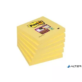   Öntapadó jegyzettömb, 76x76 mm, 90 lap, 3M POSTIT "Super Sticky", kanári sárga
