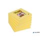 Öntapadó jegyzettömb, 76x76 mm, 90 lap, 3M POSTIT 'Super Sticky', kanári sárga