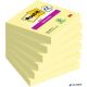 Öntapadó jegyzettömb, 76x76 mm, 6x90 lap, 3M POSTIT "Super Sticky", kanári sárga