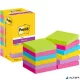 Öntapadó jegyzettömb, 76x76 mm, 12x90 lap, 3M POSTIT "Super Sticky", vegyes