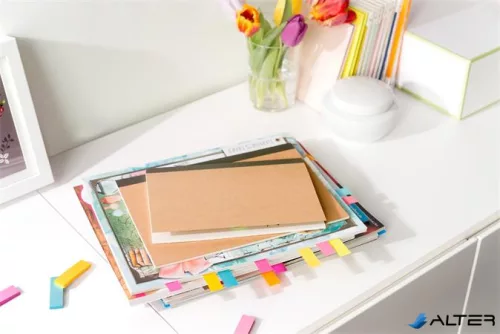 Jelölőcímke, papír, 5x100 lap, 15x50 mm, 3M POSTIT, vegyes