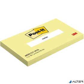   Öntapadó jegyzettömb, 76x127 mm, 100 lap, 3M POSTIT, kanári sárga