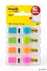 Jelölőcímke adagolóban, műanyag, 4x35 lap, 12x43 mm, 3M POSTIT, élénk színek