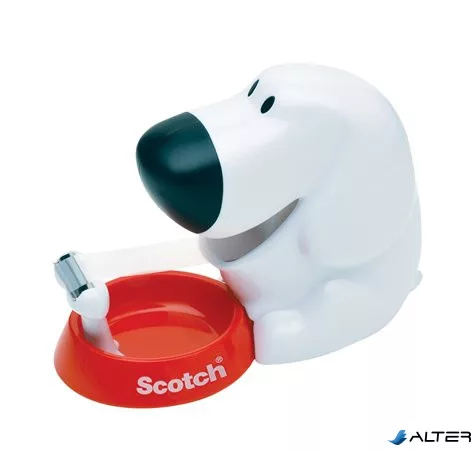 Ragasztószalag-adagoló, asztali, feltöltött, 3M SCOTCH "C31", kutya