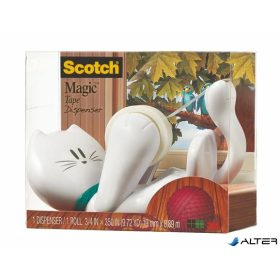   Ragasztószalag-adagoló, asztali, feltöltött, 3M SCOTCH "C39", cica