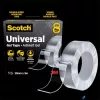 Ragasztószalag, kétoldalas, erős, 30 mm x 3 m, 3M SCOTCH "Universal Gel", átlátszó