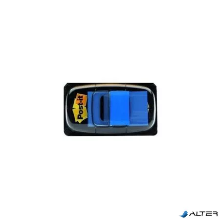 Jelölőcímke, műanyag, 50 lap, 25x43 mm, 3M POSTIT, kék