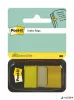 Jelölőcímke, műanyag, 50 lap, 25x43 mm, 3M POSTIT, sárga