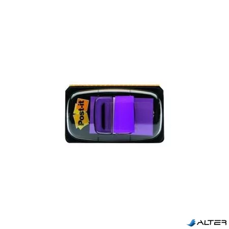 Jelölőcímke, műanyag, 50 lap, 25x43 mm, 3M POSTIT, lila