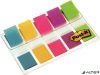 Jelölőcímke, műanyag, 5x20 lap, 12x43 mm, 3M POSTIT, vegyes