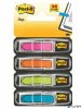 Jelölőcímke, műanyag, 4x24 lap, 11,9x43,2 mm, nyíl, 3M POSTIT, vegyes