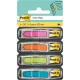 Jelölőcímke, műanyag, 4x24 lap, 11,9x43,2 mm, nyíl, 3M POSTIT, vegyes