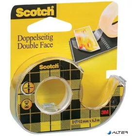   Ragasztószalag, kétoldalas, adagolón, kézi, 12,7 mm x 6,3 m, 3M SCOTCH