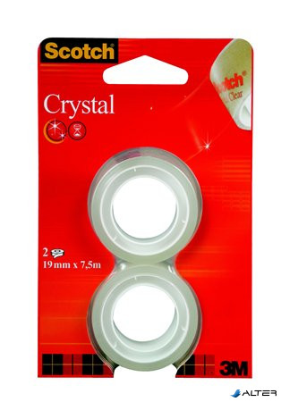Ragasztószalag, 19 mm x 7,5 m, 3M SCOTCH "Crystal"