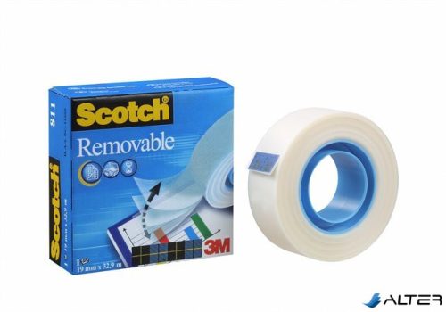 Ragasztószalag, 19 mm x 33 m, eltávolítható, 3M SCOTCH "Magic Tape 811"