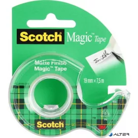   Ragasztószalag, adagolón, kézi, 19 mm x 7,5 m, 3M SCOTCH 'Magic Tape 810'