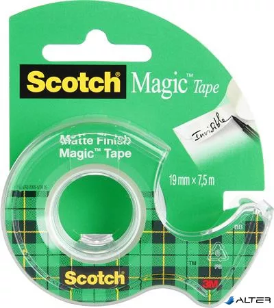 Ragasztószalag, adagolón, kézi, 19 mm x 7,5 m, 3M SCOTCH "Magic Tape 810"