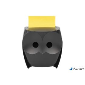   Jegyzettömb adagoló, 'Z', 3M POSTIT 'Bagoly', fekete