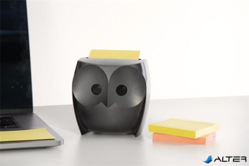 Jegyzettömb adagoló, 'Z', 3M POSTIT 'Bagoly', fekete