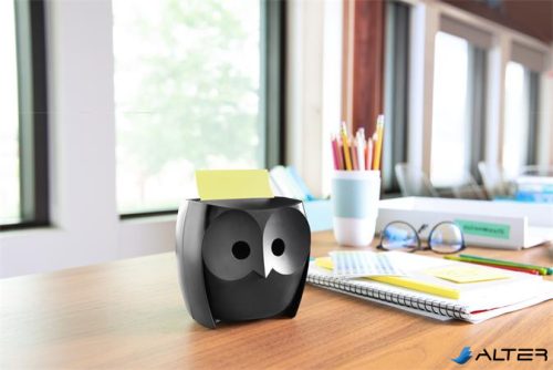 Jegyzettömb adagoló, 'Z', 3M POSTIT 'Bagoly', fekete