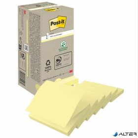   Öntapadó jegyzettömb, "Z", 76x76 mm, 16x100 lap, környezetbarát, 3M POSTIT, sárga