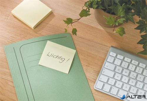 Öntapadó jegyzettömb, "Z", 76x76 mm, 16x100 lap, környezetbarát, 3M POSTIT, sárga