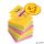 Öntapadó jegyzettömb, "Z", 76x76 mm, 4+2x90 lap, 3M POSTIT "Carnival", vegyes