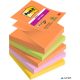 Öntapadó jegyzettömb, "Z", 76x76 mm, 5x90 lap, 3M POSTIT "Super Sticky Boots", vegyes színek
