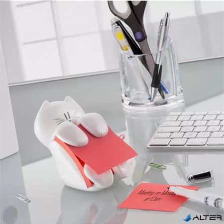 Jegyzettömb adagoló, "Z", 3M POSTIT "Cica", fehér