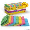 Öntapadó jegyzettömb csomag, "Z", 76x76 mm, 16x90 lap, 3M POSTIT, "Super Sticky", vegyes