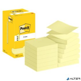   Öntapadó jegyzettömb, "Z", 76x76 mm, 12x100 lap, 3M POSTIT, kanári sárga