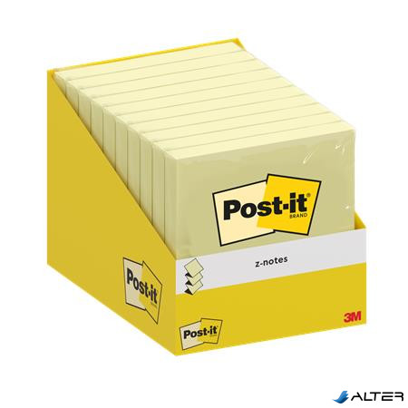 Öntapadó jegyzettömb, 'Z', 76x76 mm, 100 lap, 3M POSTIT, kanári sárga