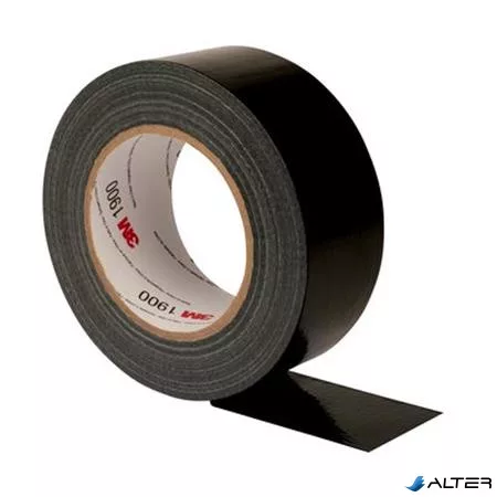 Ragasztószalag, szövet, 50 mm x 50 m, 3M 'Duct Tape 1900', fekete, 24 tekercs