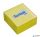 Öntapadó jegyzettömb, 76x76 mm, 400 lap, TARTAN, sárga