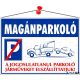 Információs tábla, 35x25 cm, "Magánparkoló"