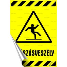   Információs matrica, 25x17,5 cm, "Csúszásveszély"