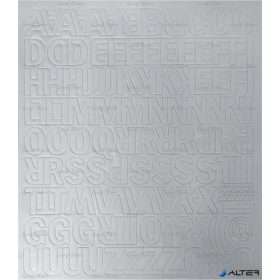 Öntapadós matrica, 2 cm-es, betűlap, fehér