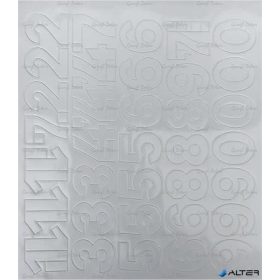 Öntapadós matrica, 3 cm-es, számlap, fehér