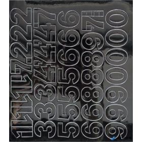 Öntapadós matrica, 3 cm-es, számlap, fekete