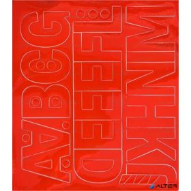   Öntapadós matrica, 5 cm-es, betűlap, ABC első fele, piros