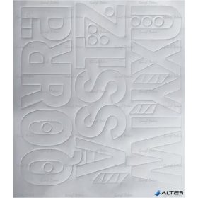   Öntapadós matrica, 5 cm-es, betűlap, ABC második fele, fehér