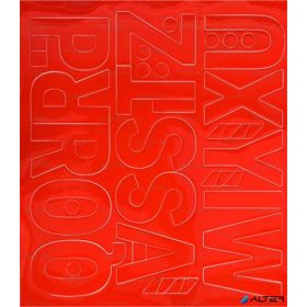   Öntapadós matrica, 5 cm-es, betűlap, ABC második fele, piros