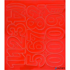 Öntapadós matrica, 5 cm-es, számlap, piros