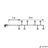 Fényfüzér, kül- és beltéri, 600 db microLED, színes/melegfehér, 9 m, HOME