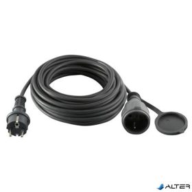 Hosszabbító gumikábel, 20 m, HOME, fekete